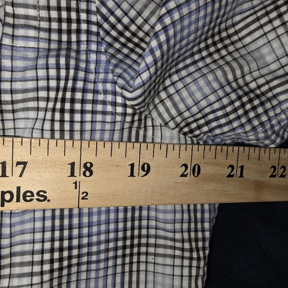 Michael Kors Tailored Fit Short Sleeve Button Up Plaid Shirt Mens Size‎ Medium